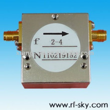 50W Waveguide Type 18dB Isolation 2-4GHz rf Assembly Broadband Isolators